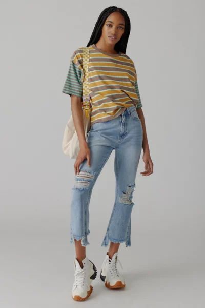 BDG Wilco Destroyed High-Waisted Cropped Flare Jean | Urban Outfitters (US and RoW)