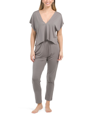 Talco Double V Top And Loose Tapered Pants Collection | Marshalls