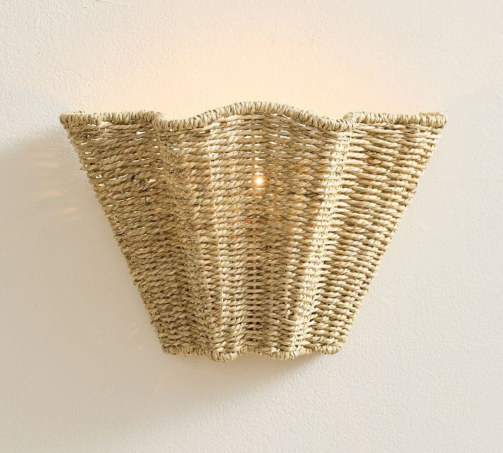 Raya Woven Sconce (9") | Pottery Barn (US)