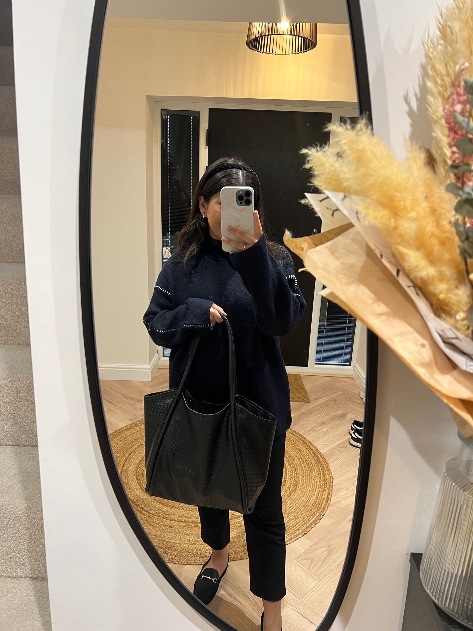 work fit ☕️

- S in jumper
- 10 in trousers  

#LTKfindsunder50 #LTKitbag #LTKworkwear