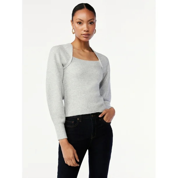 Scoop Women's Square Neck Sweater - Walmart.com | Walmart (US)