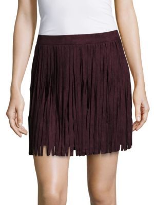 BB Dakota - Sueded Fringe Mini Skirt | Saks Fifth Avenue OFF 5TH
