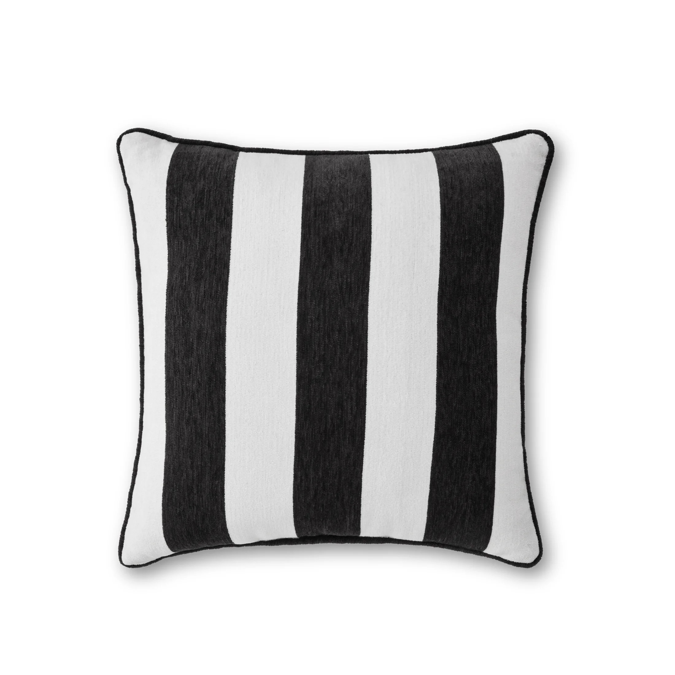 Better Homes & Gardens 18" x 18" Cabana Black & White Outdoor Pillow | Walmart (US)