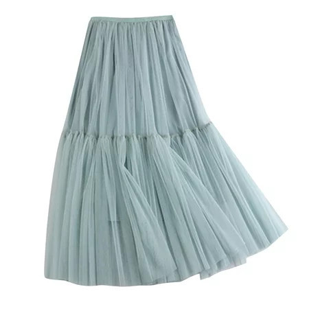 Tanhomme Tulle Skirts Long Skirt Tutu A-Line Mesh High Elastic Waist Halloween Skirts Carnival Tulle Skirt 50s Tutu Skirt Short Ballet Underskirt Petticoat Tutu Carnival Tutu For Carnival Party | Walmart (US)