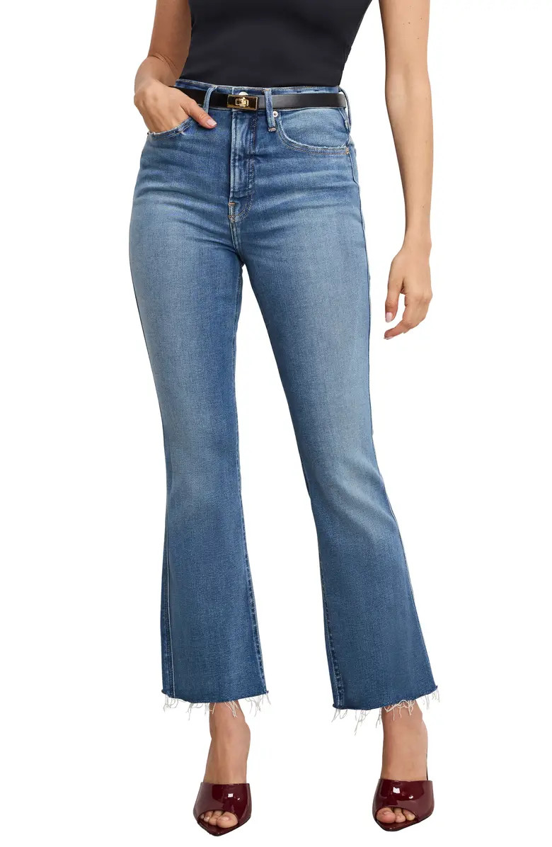 Good American Soft-Tech Good Standard Kick Flare Jeans | Nordstrom | Nordstrom
