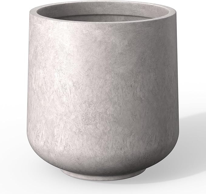 Kante 15.3" Dia Round Concrete Planter, Outdoor Indoor Large Plant Pots Containers with Drainage ... | Amazon (US)