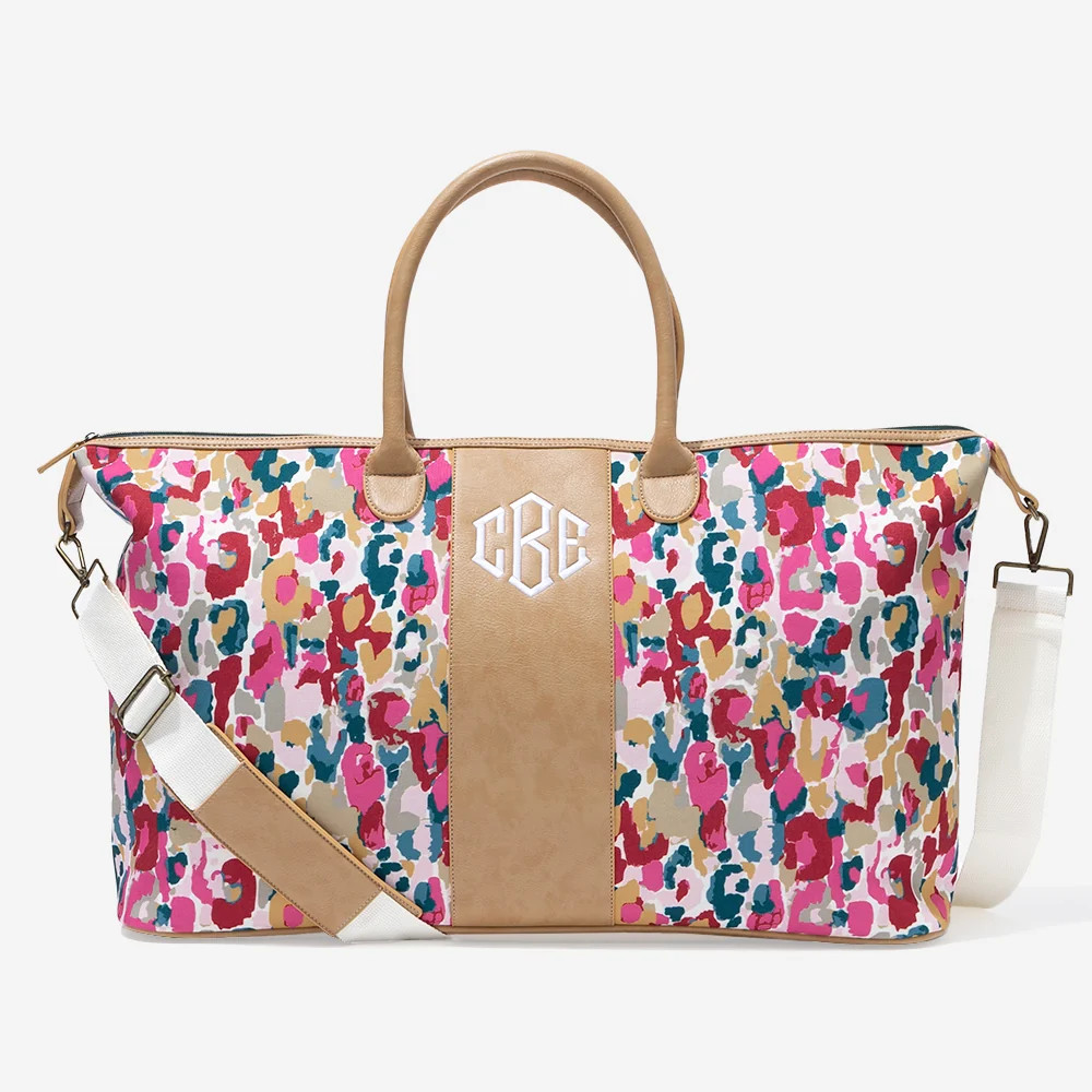 Personalized Leopard Weekender | Marleylilly | Marleylilly