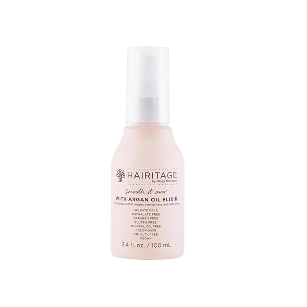 Hairitage Argan Oil Hair Oil Spray for Frizzy, Curly + Dry Damaged Hair - Lightweight Hair Oil Co... | Amazon (US)