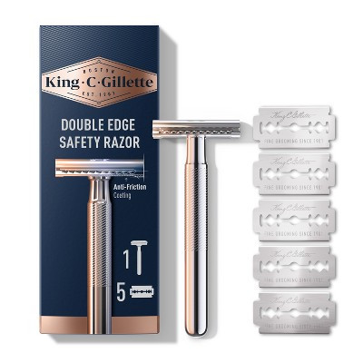 King C. Gillette Men's Double Edge Safety Razor with 5 Razor Blade Refills | Target