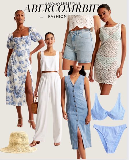 Abercrombie resort wear finds, Abercrombie spring fashion finds, Abercrombie date night looks, spring outfits, spring dresses, denim shorts, denim shorts, spring LTk sale. #LTKSpringSale 

#LTKfindsunder50 #LTKsalealert #LTKSeasonal