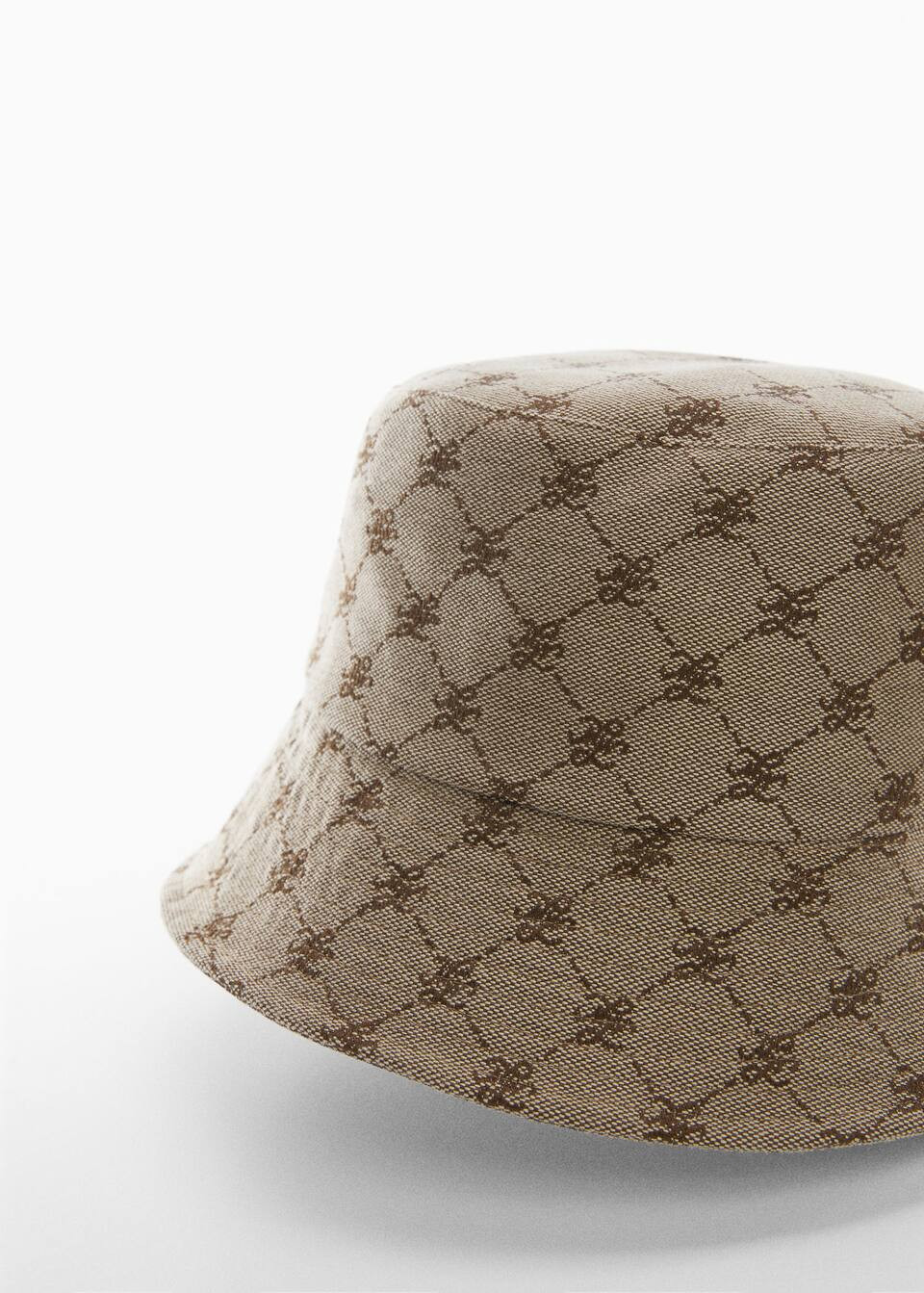 Bucket hat with printed logo | MANGO (US)