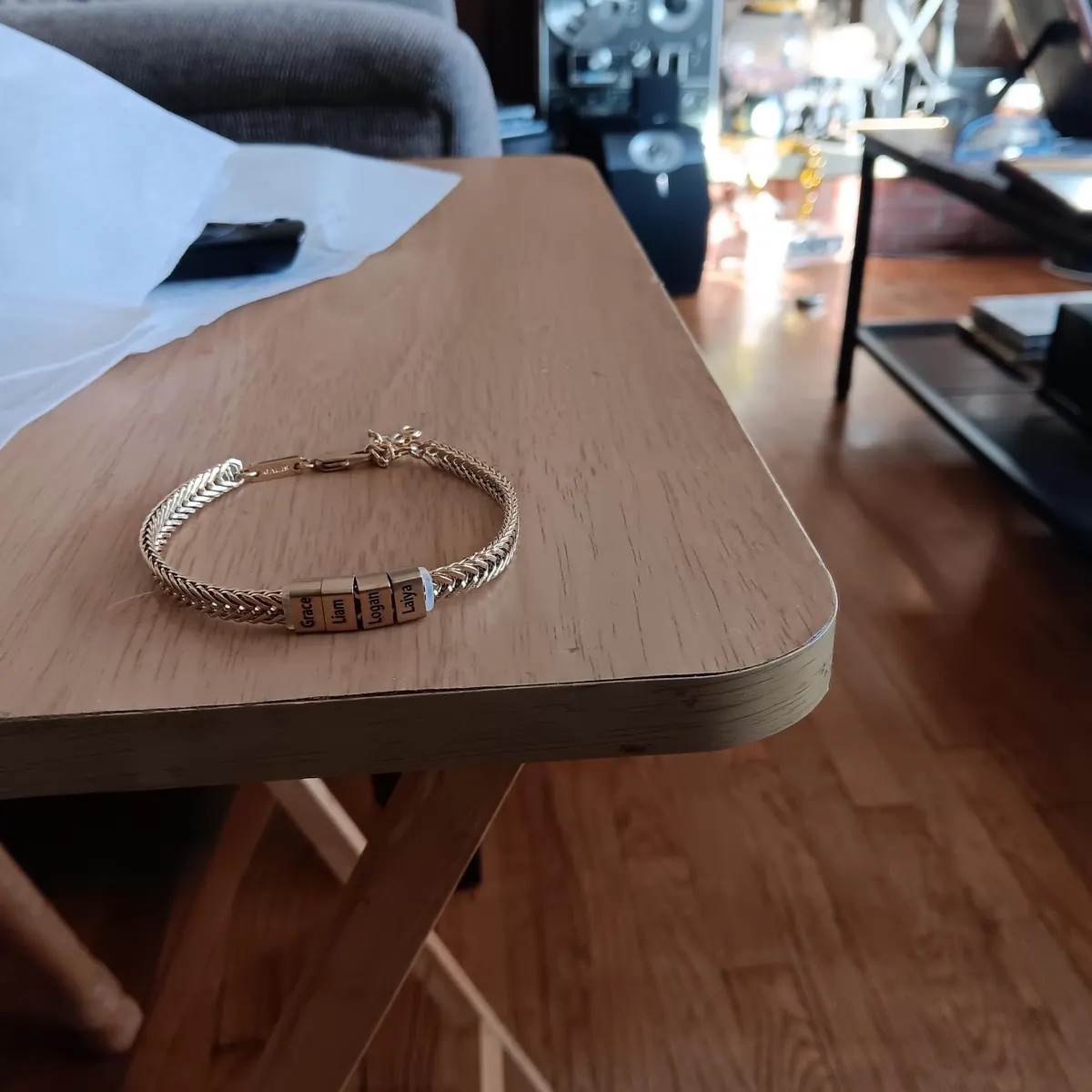 Personalized Kids Name Bracelet - Stainless Steel Dad Jewelry | Etsy (US)