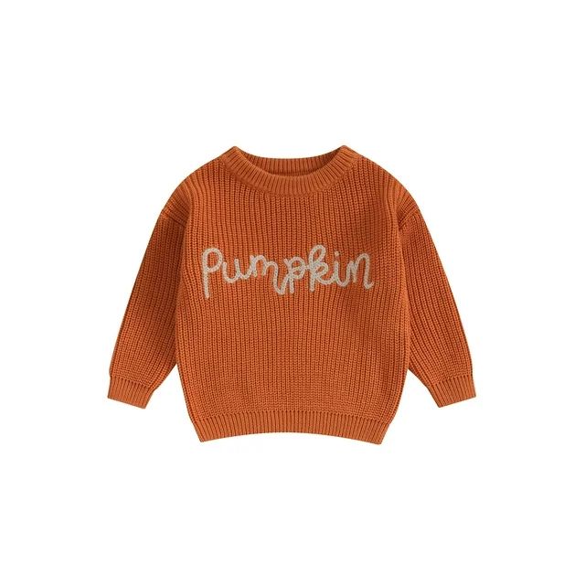 0 1 2 3 Years Toddler Baby Girls Halloween Outfit Fall Winter Warm Long Sleeve Letter Embroidery ... | Walmart (US)