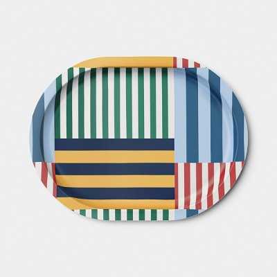 Melamine Multi Striped Oval Serve Platter - Room Essentials™ | Target