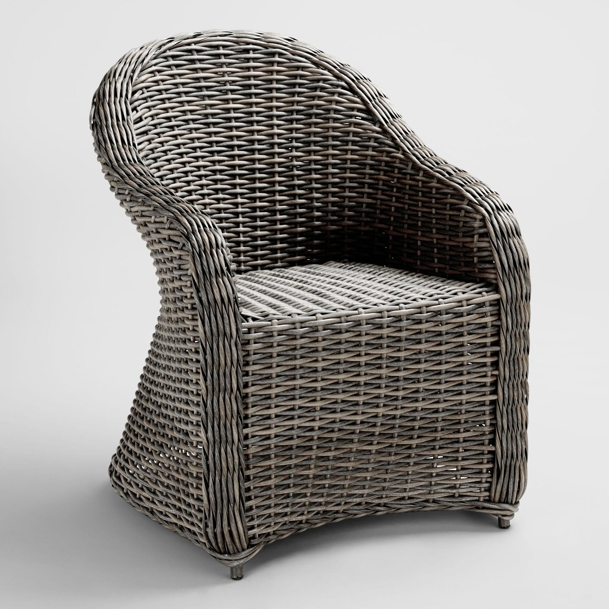 Capistrano All Weather Wicker Armchair: Brown - Resin by World Market | World Market