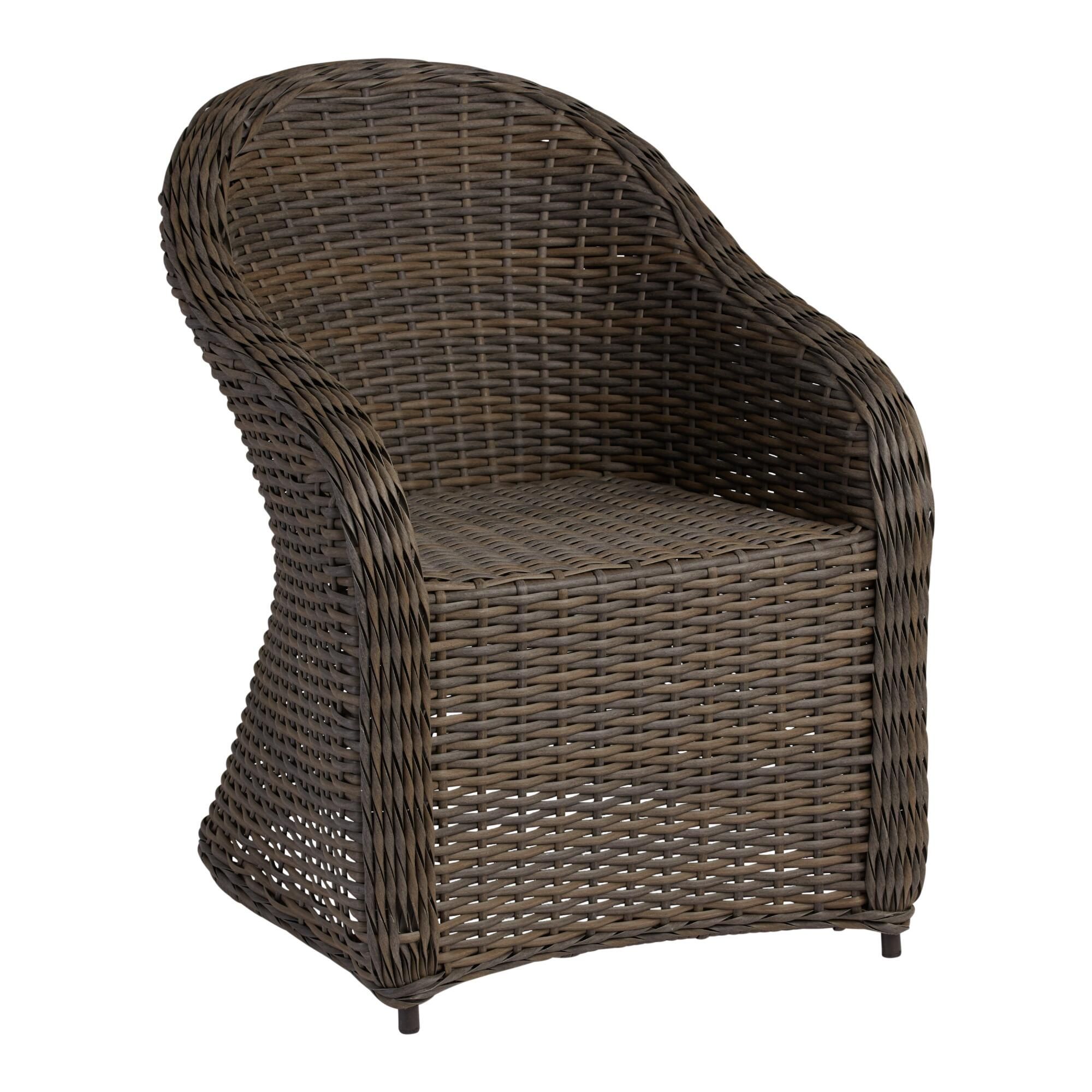 Capistrano All Weather Wicker Armchair: Brown - Resin by World Market | World Market