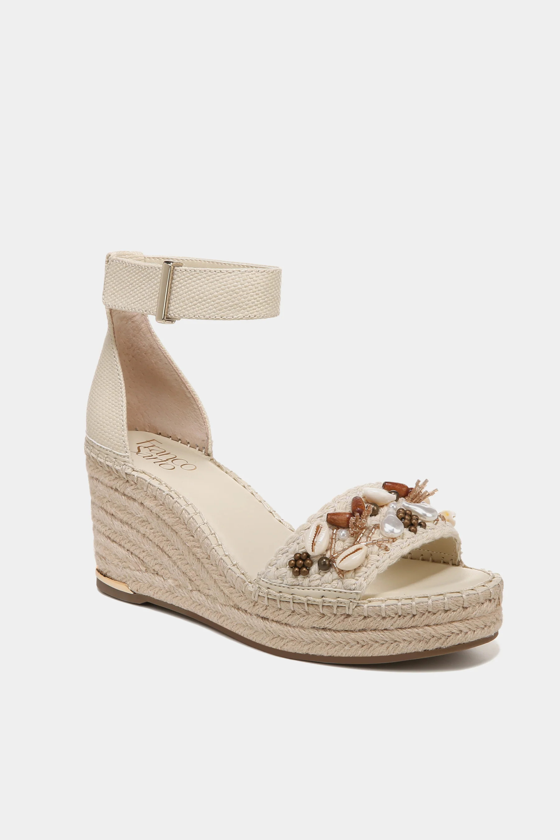 Franco Sarto Women's Clemens Shell Espadrille in Beige Raffia 9.5 Lord & Taylor | Lord & Taylor