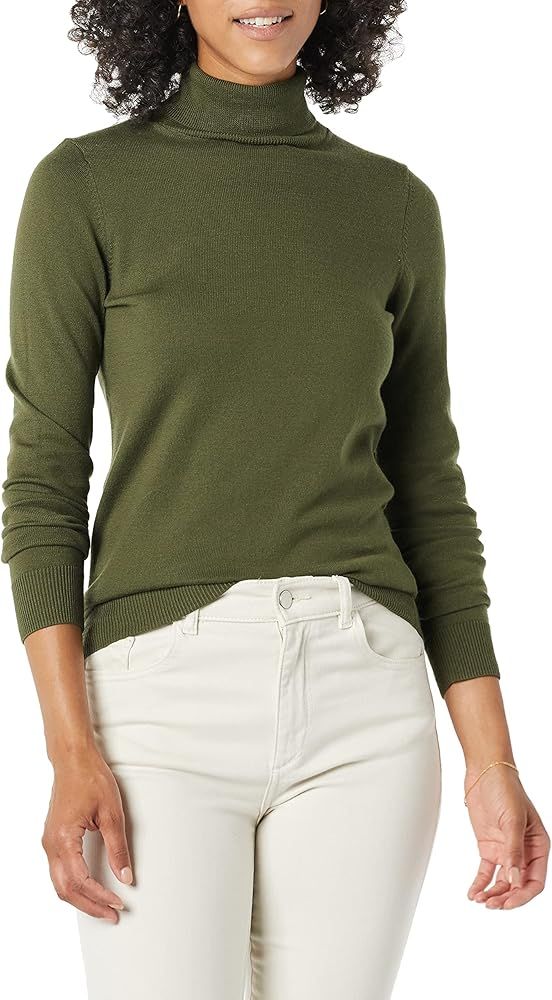 Amazon Essentials Women's Classic-Fit Lightweight Long-Sleeve Turtleneck Sweater (Available in Pl... | Amazon (US)