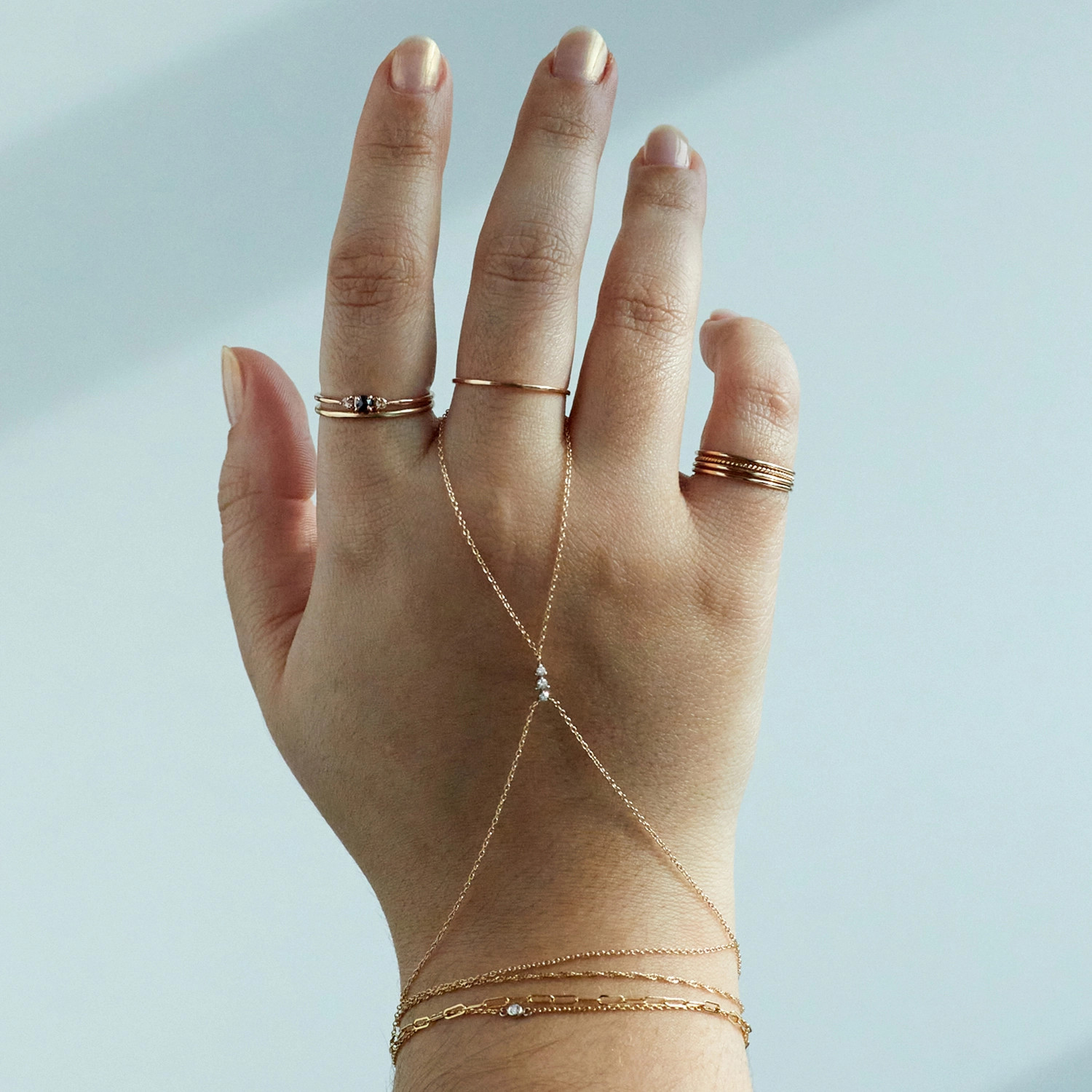 Diamond Kitten Mitten, Yellow Gold | Catbird