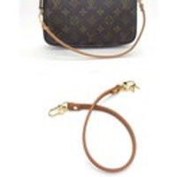 UK Vachetta leather shoulder strap replacement 15.7 40cm matches Patina of Louis Vuitton Pochette ac | Etsy (US)