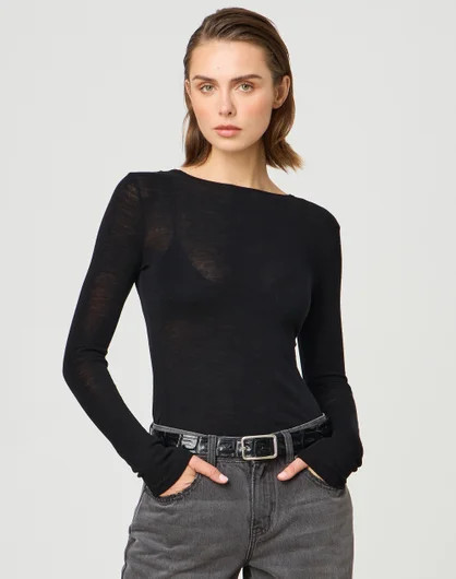 100% Merino Crew Neck Long Sleeve Top | Glassons (Australia)