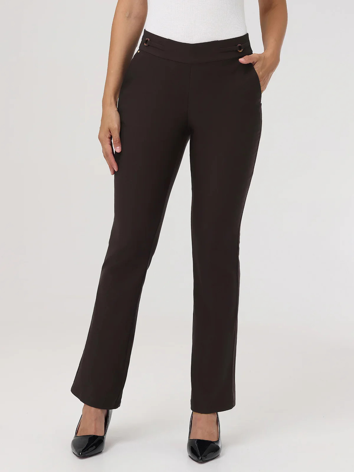 Ultra Stretch Bootcut Pull-On Pants \u2013 Medieval Brown | 89th & Madison | 89th + Madison