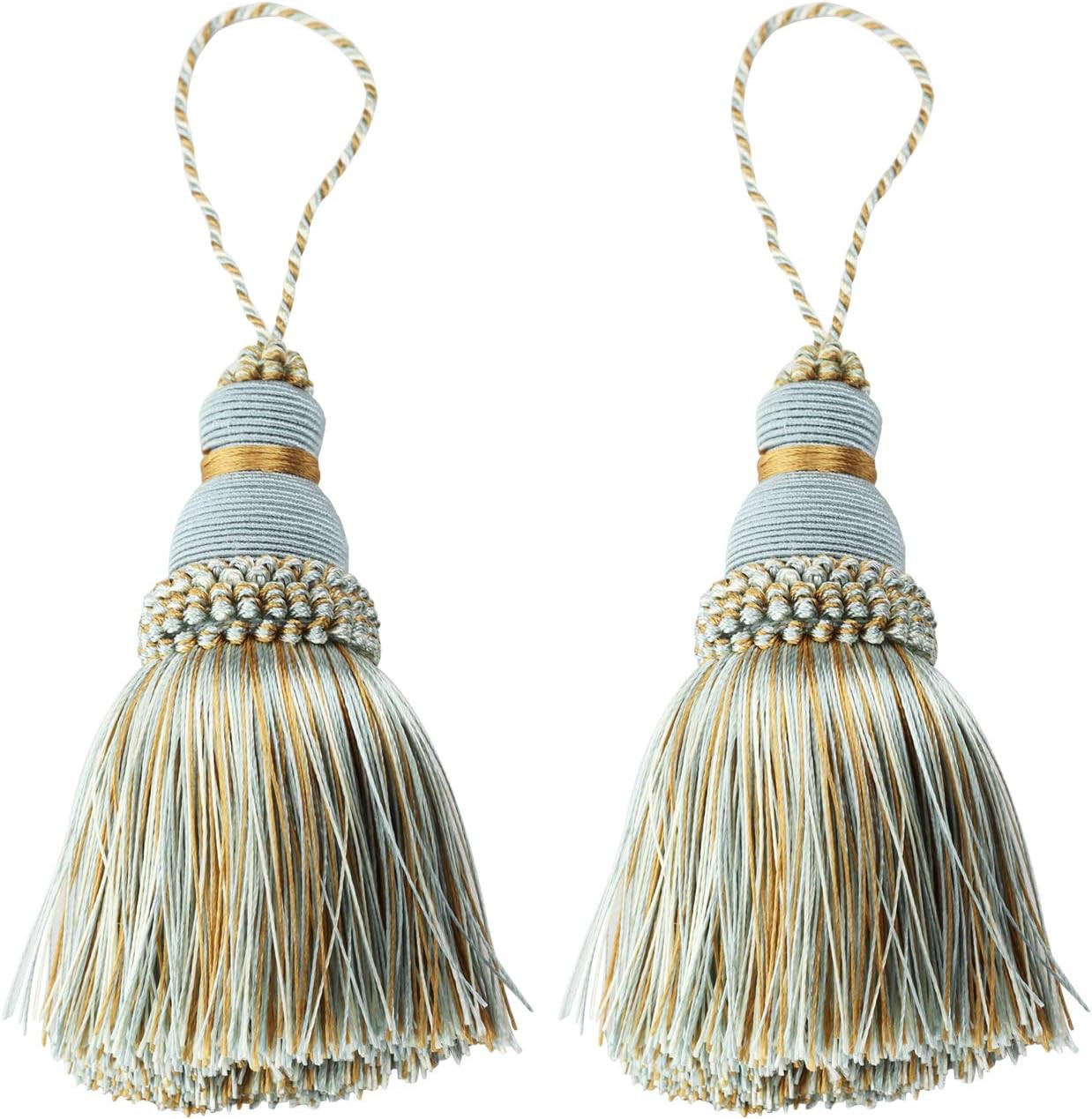 Fenghuangwu Colorful Tassel Key Tassel DIY Accessories for Curtain and Home Decoration-Mix blue-2... | Amazon (US)