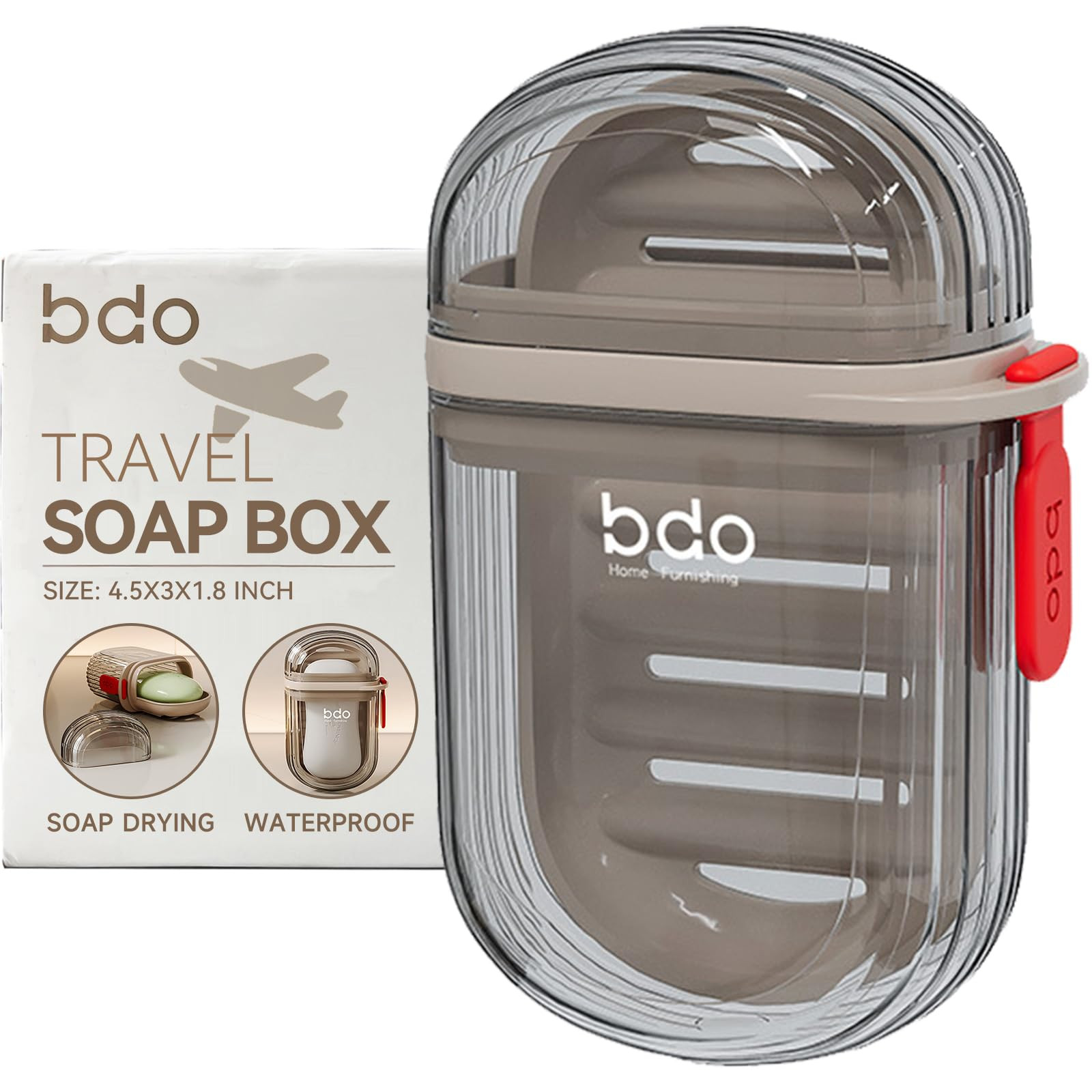 Travel Soap Case, Leakproof Soap Container with Lid, Portable Bar Soap Holder for Traveling, Soap... | Amazon (US)