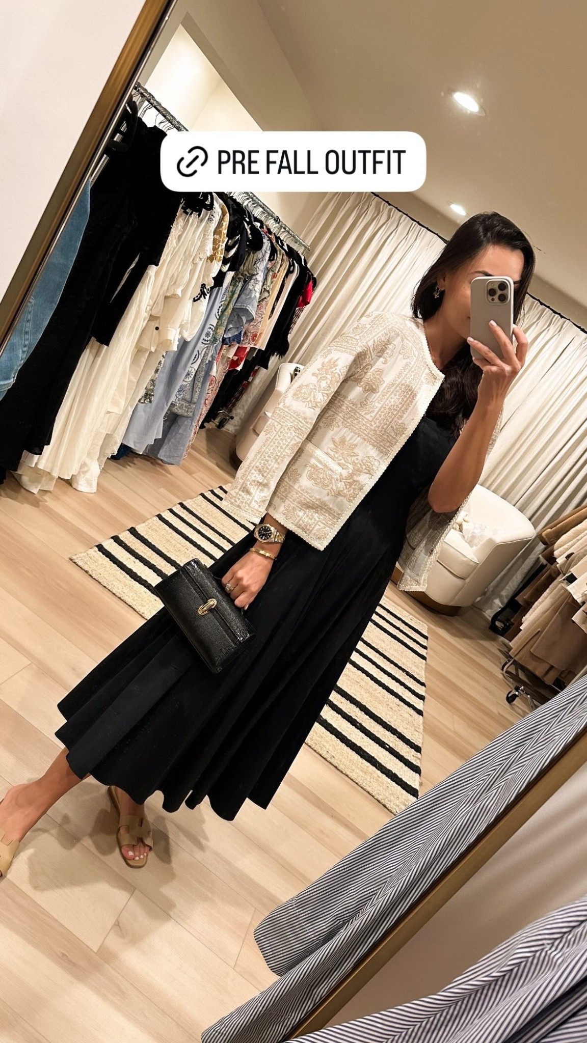 Cute fall jacket, black midi dress, classic outfit, date night outfit, pre fall fashion, workwear, Savette bag. 

#LTKItBag #LTKSeasonal #LTKWorkwear