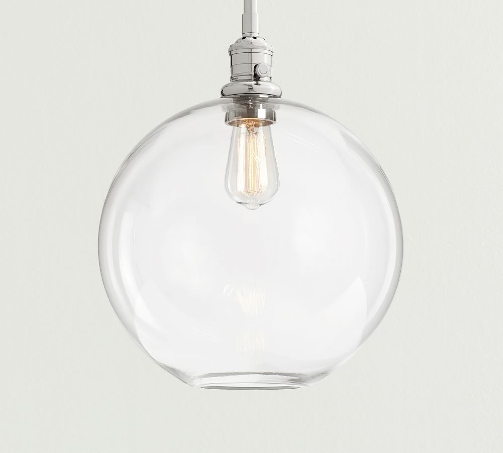 Glass Globe 12.5" Pendant with Pole | Pottery Barn (US)