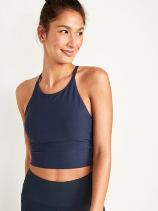 Light Support PowerSoft Longline Sports Bra | Old Navy (CA)