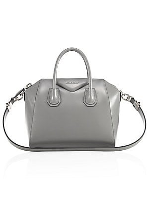 Small Antigona Glazed Leather Satchel | Saks Fifth Avenue