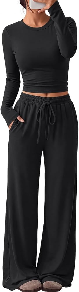 Trendy Queen Women's 2 Piece 2026 Fall Fashion Lounge Set with Pockets | Amazon (US)