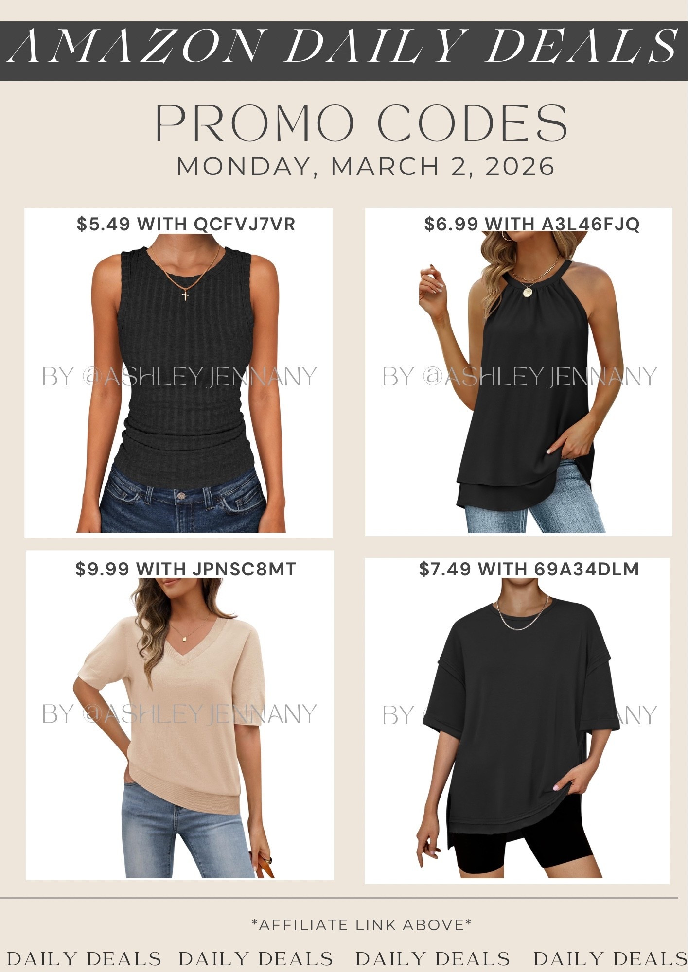 Amazon fashion deals on tank tops and short sleeve tops 

#LTKSeasonal #LTKMidsize #LTKSaleAlert