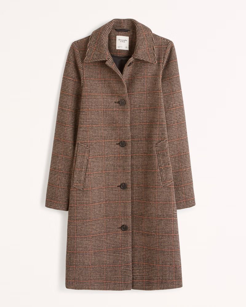 Women's Wool-Blend Mod Coat | Women's Coats & Jackets | Abercrombie.com | Abercrombie & Fitch (US)