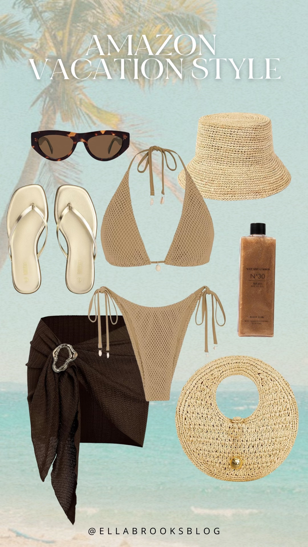 Amazon vacation style!

Beach vacation, resort wear, cover up sarong, Amazon bikini, spf oil, bucket hat, crochet bag, Amazon vacation

#LTKootd #LTKSwim #LTKTravel