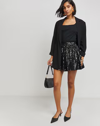 Stretch Sequin Flippy Shorts | Simply Be | Simply Be (UK)