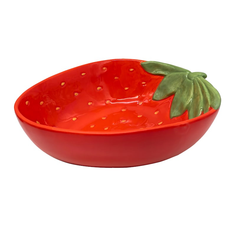 Strawberry Ceramic Serve Bowl, 10" | At Home