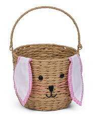 10x10 Easter Bunny Basket With Gingham Ears | TJ Maxx
