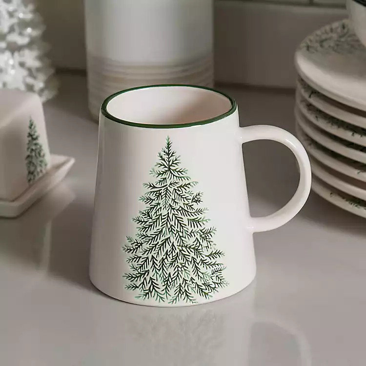 Evergreen Trees Embossed Mug | Kirklands