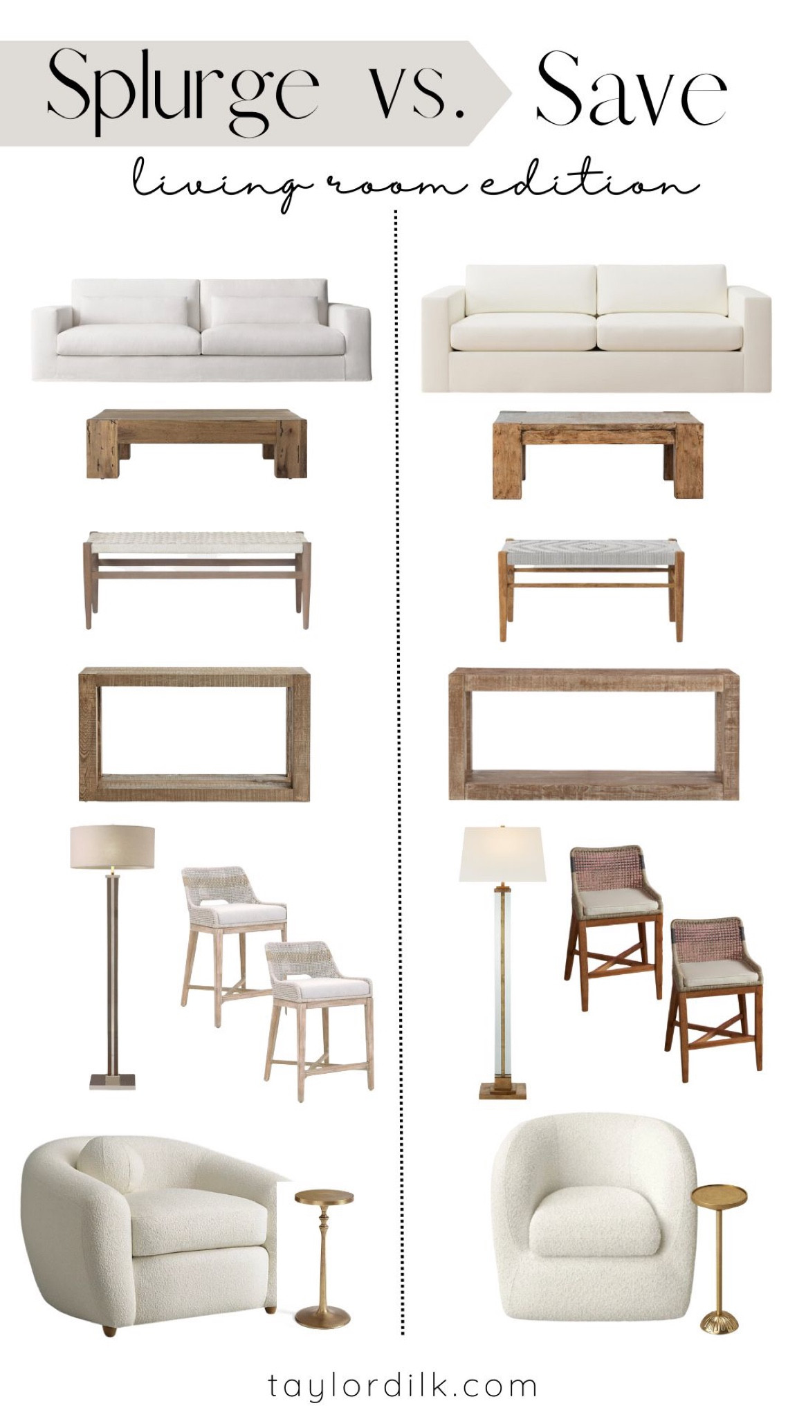 Splurge vs Save -Living Room Edition! 

#LTKGiftGuide #LTKFind #LTKhome