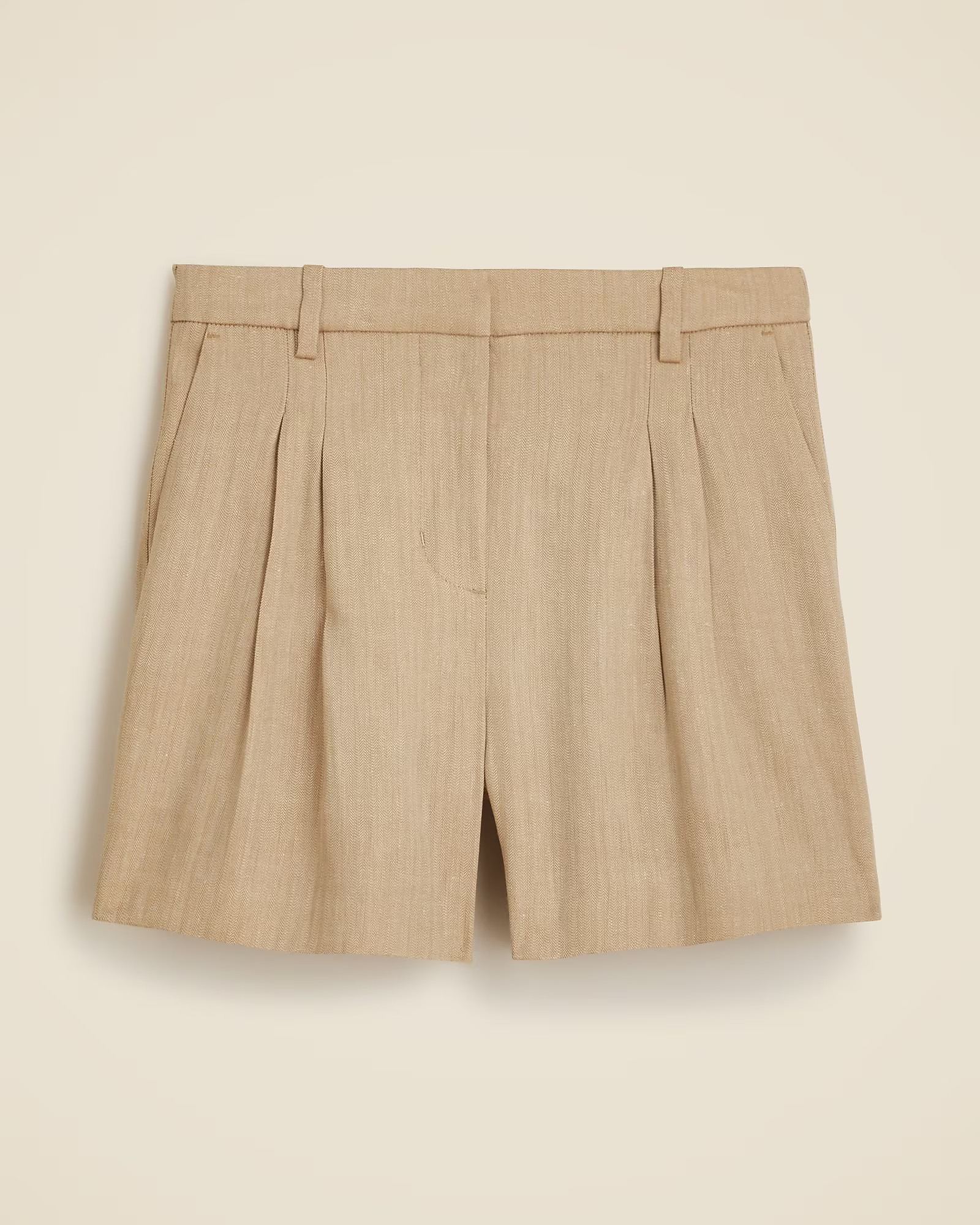 Lucia short in herringbone linen blend | J. Crew US