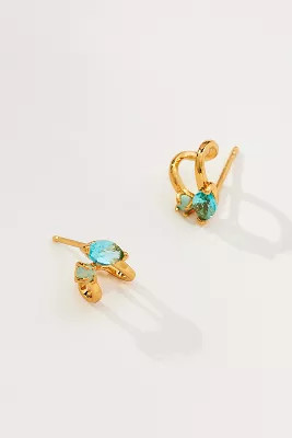 Crystal Stone Huggie Earrings | Anthropologie (US)