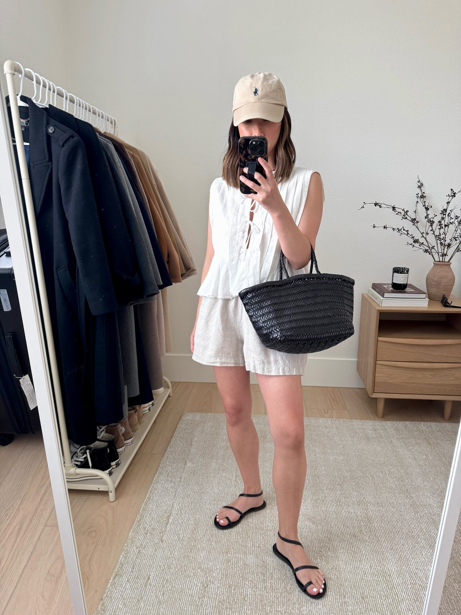 European travel capsule outfits. This is for more of spring time, but you can take bits and pieces out if you go in the summer. This Amazon shirt is great! I'm wearing a small and it's roomy, but very comfy. 

Amazon top small
J.Crew linen shorts xs (old, linked similar)
Tkee Mia sandals 5
Dragon Diffusion triple jump small
Polo Ralph Lauren hat

Petite style, summer outfits, summer fashion

#LTKootd #LTKPetite #LTKTravel
