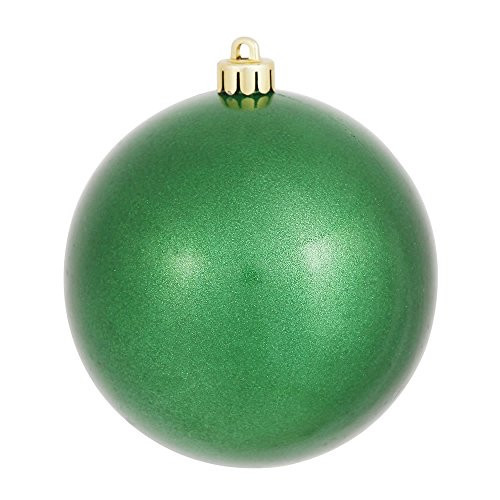 Vickerman 6" Green Candy Ball Ornament - 4 Ornaments per Pack - Shatterproof and UV Resistant - Durable and Reliable - Festive Green Christmas Ornaments | Amazon (US)