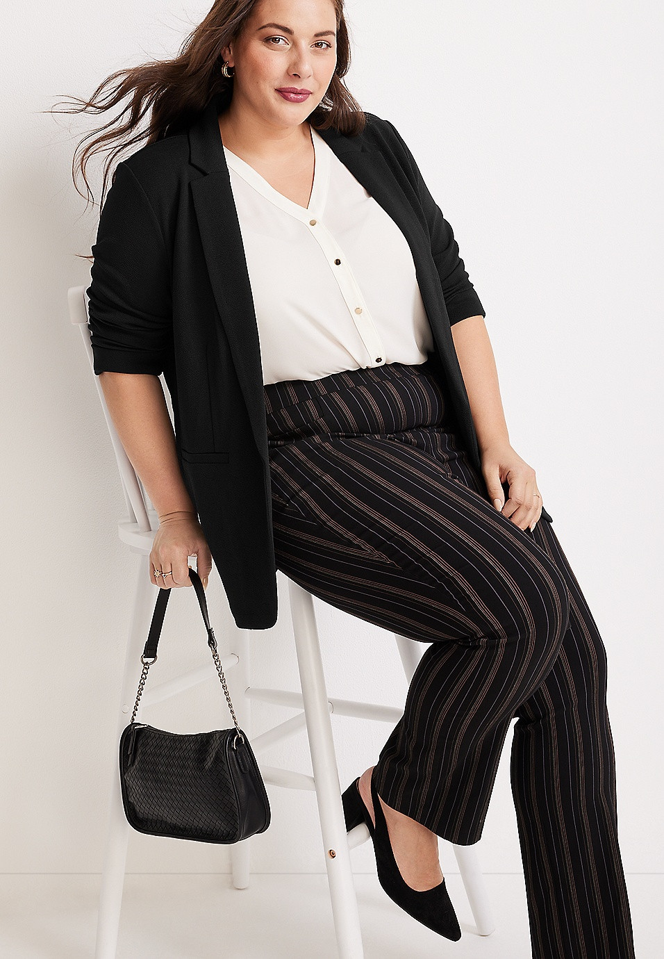 Plus Size Versa Open Front Blazer | Maurices