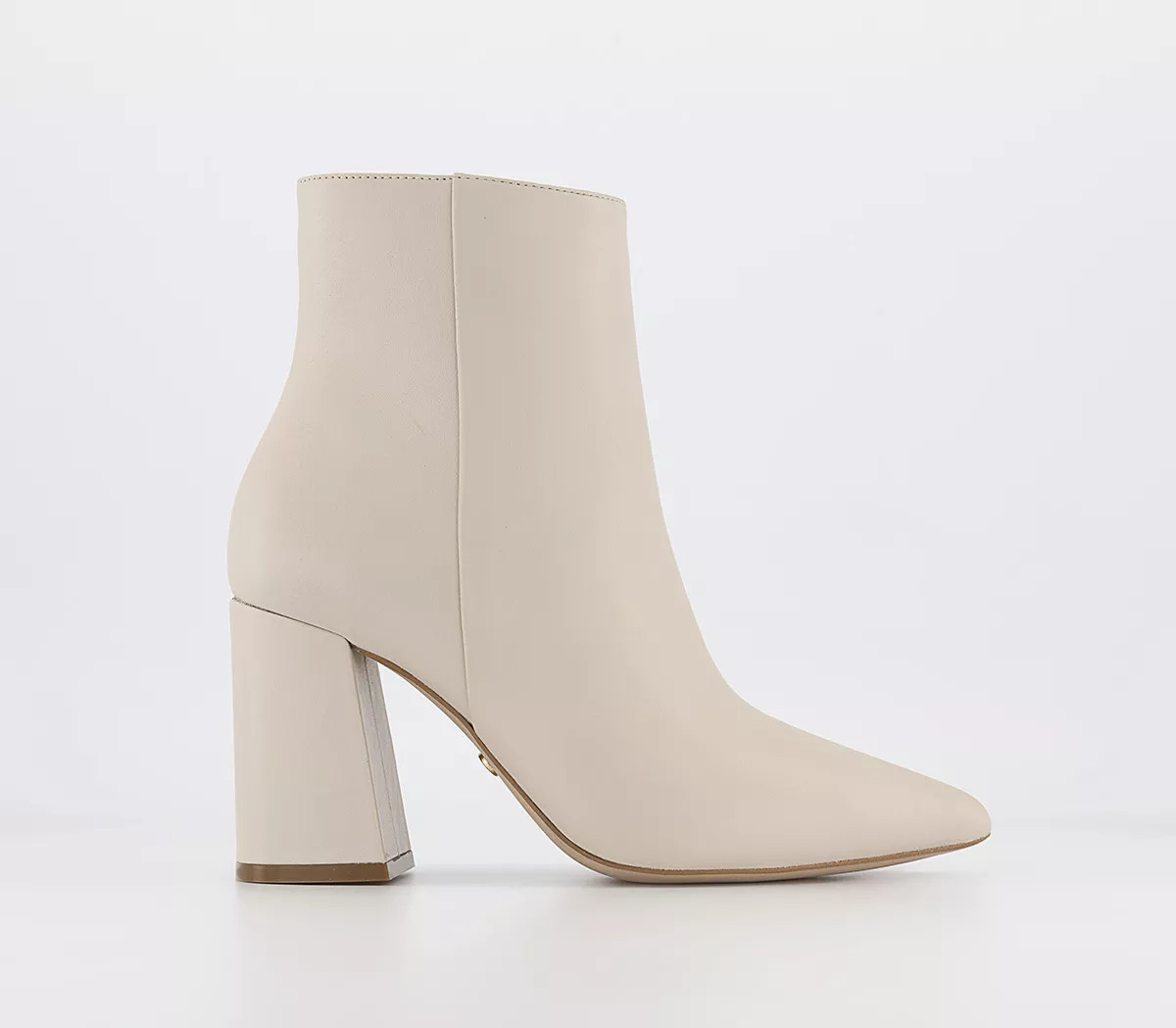 Office
								Alana Leather Point Block Heel Ankle Boots
								Cream Leather | OFFICE London (UK)