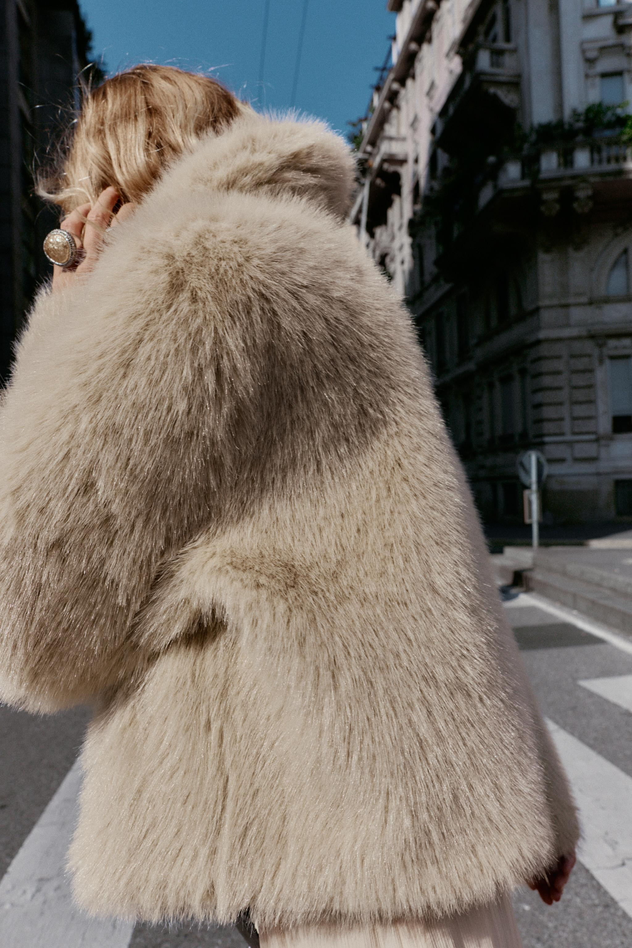 DOUBLE-FACED FAUX FUR JACKET | Zara US