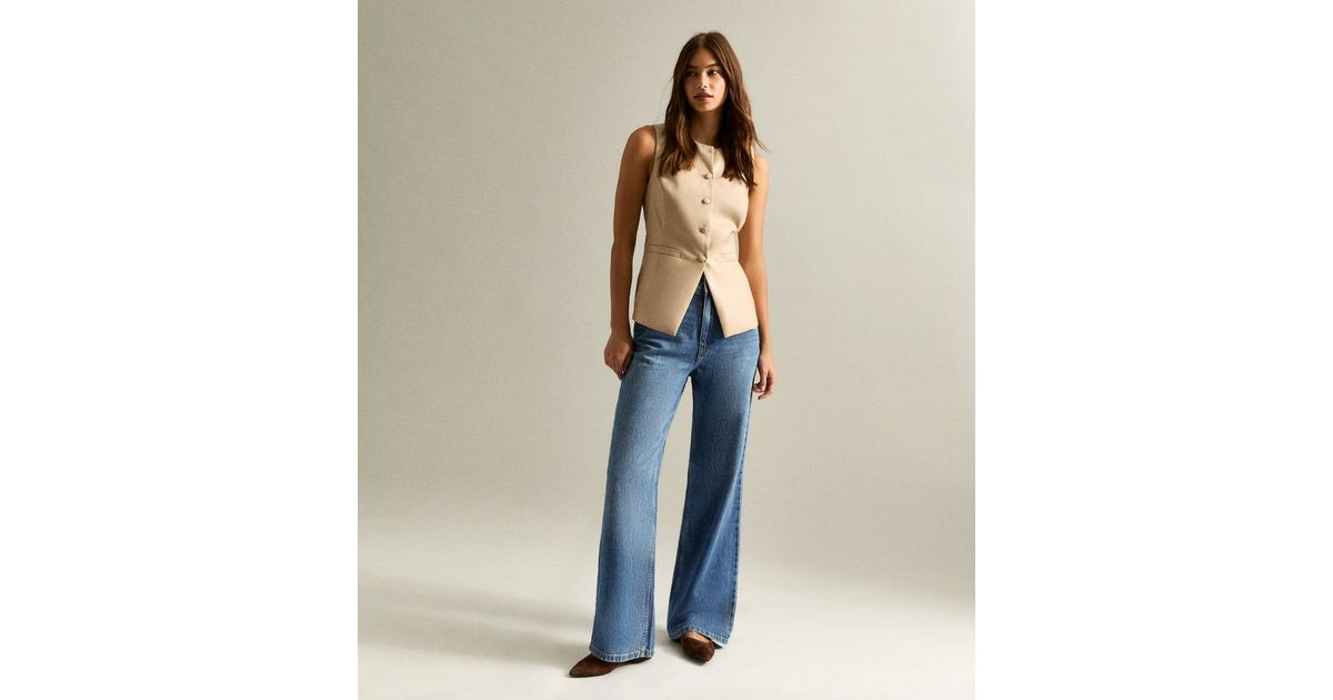 Blue Adalae High Waisted Wide Leg Jeans | New Look | New Look (UK)