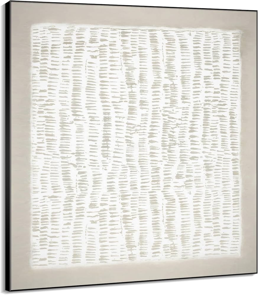 60"x60" XL Framed Wall Art - Neutral Abstract Line Design Art (Frame Assembly Required) | Amazon (US)